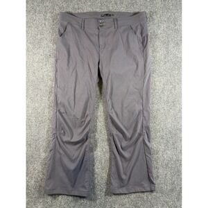 Prana Women's Gray Outdoor Hiking Travel Pants Size 18 Stretch Camping